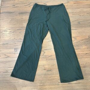 Skims Wide Leg Pants Lounge Cotton Forest Green Size 2X Athleisure